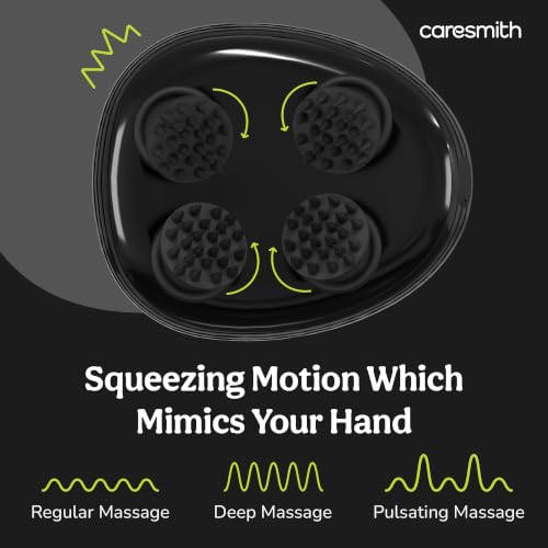 Image of Caresmith Revive Scalp Massager | 96 Silicon Kneading Points with Detachable Heads | Scalp, Body & Head Massager for Hair Growth (Black)
