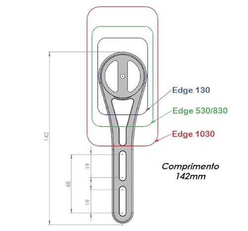 Suporte Gps Guidão Integrado Aero Garmin_Xoss_Atrio_Bryton (Garmin_)