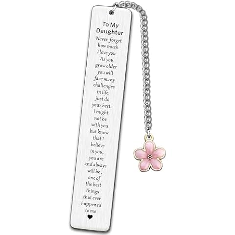 JMIMO Daughter Bookmark Inspirational Gift Cover