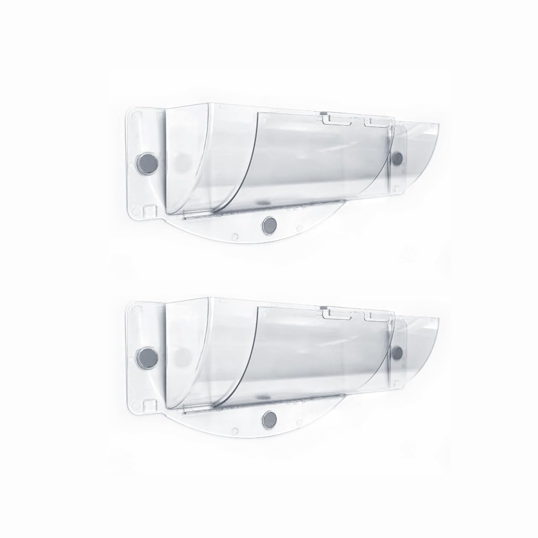 Deflettori d'Aria Regolabili Climik (Confezione da 2) – Estensione da 20 a 42 cm, Plastica ad Alta Trasparenza, Fissaggio Magnetico per Bocchette da Pavimento, Parete e Soffitto – Made in Italy