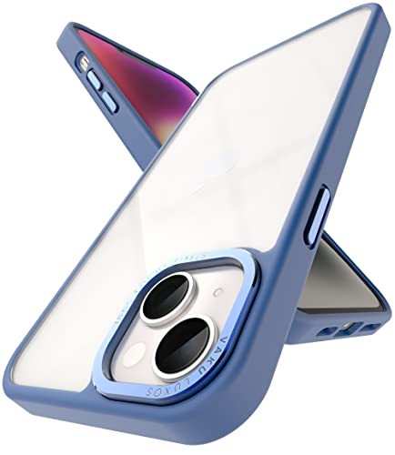 Image of Vaku Luxos Trans Armor for iPhone 14 Plus Cover Case, 6 Feet Drop, Metal Ring Camera Protection, Shockproof, Scratch Resistant, Slim, Compatible with iPhone 14 Plus Back Cover - Sierra Blue