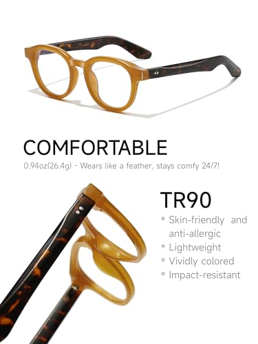 Image of Retro Blue Light Blocking Glasses Lightweight UV400 Anti Eyestrain Protection TV Computer Gaming for Women