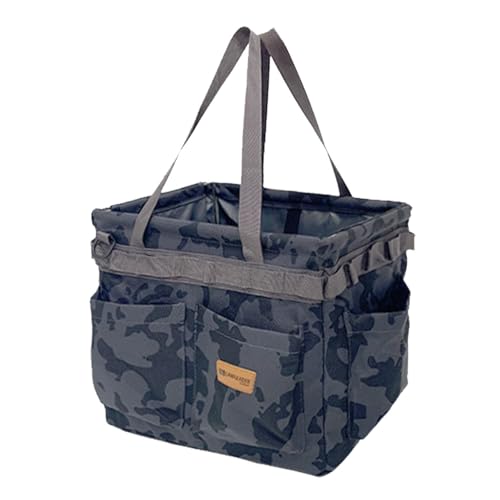 Borsa per utensili elettrici a bocca larga rinforzata impermeabile multitasche in tessuto Oxford resistente allusura con manico rinforzato organizer per viaggi barbecue