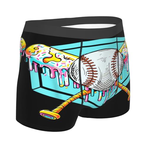 Baseball Game Day Underwear for Men Gifts Men's Boxer Briefs Breathable Underpants Fit Daily Wear​3