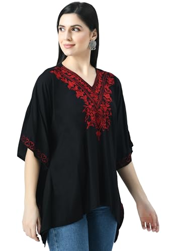 Image of QAZMI Women's Rayon Cotton Kaftan