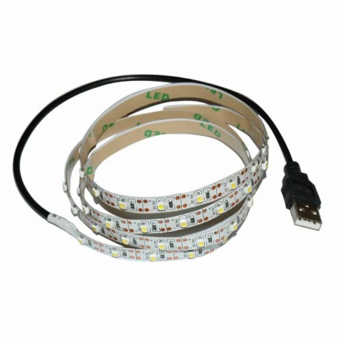 ausuky 5V USB Cable 2835 LED Strip String Lamp TV PC Monitor Backlight Bias Light (Warm White,0.5M) -  B083243