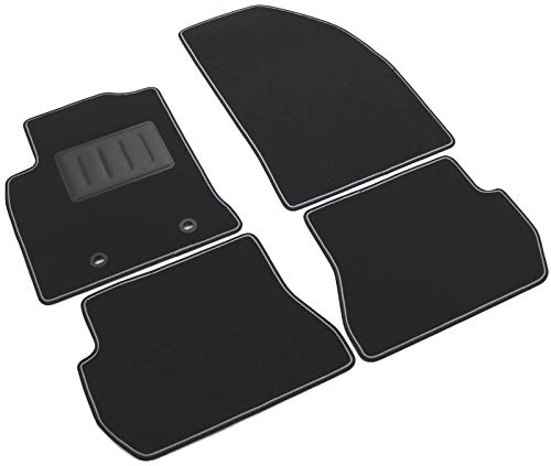 Il Tappeto Auto SPRINT01315 Tapis antidérapants en Moquette Noire, Bord Bicolore, protège-Talon renforcé en Caoutchouc, Fiesta Mk6 Restyling de 2005 à...