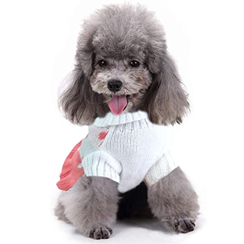 Chborchicen Pet Dog Sweaters Classic Knitwear Turtleneck Winter Warm Puppy Clothing Cute Strawberry And Heart Doggie Sweater thumb #2