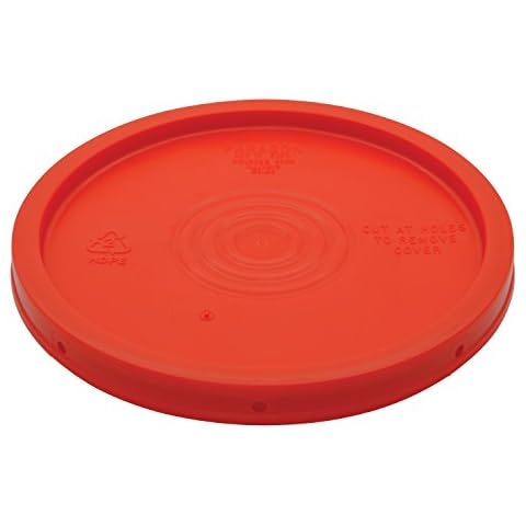 Vestil LID-54-PR Red Lid for 3.5, & 6 gal Pails 12-1/2" Overall Diameter Cover