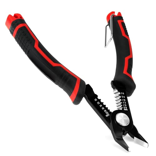 1 Pcs Wire Cutter 5.0 inch, Cable Stripper Tool, 3 in-1 Side Cutter, Wire Cutters, Wire Stripper Ergonomic Anti-Slip Handle, Suits for Electrical Repair, Appliance, Home Appliance, Safe Lock