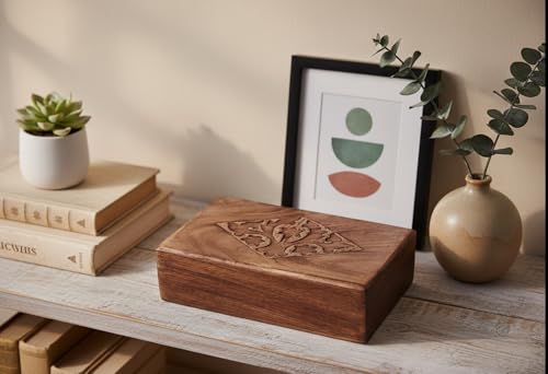 Boîte à bijoux artisanale en bois idée cadeau authentique et unique