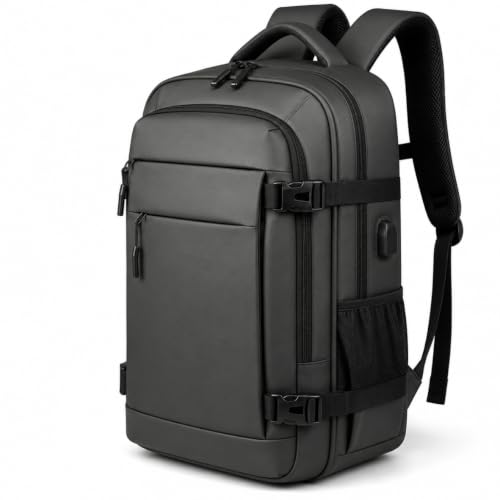 Mochila Impermeável de Grande Capacidade Escolar e Universitária, Alças Reforçadas, Compartimento Interno para Notebook, Ideal para Dia a Dia, Trabalho e Viagem (PRETO)