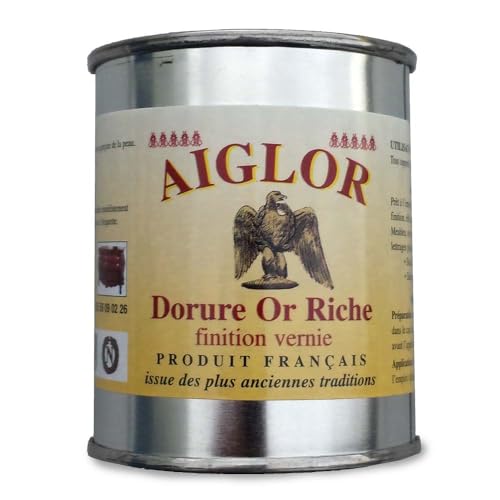 TERRE JARDIN - Peinture Dorée - Peinture Or pour Pierre Tombale 75 ML - Restauration Meubles et Décoration - Finition Vernis, Séchage en 2H - Produite en France - Ancienne Tradition - Durable