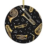 Keramik-Weihnachtsbaum mit Musikinstrumenten zum Aufhängen, Weihnachtsdekoration zum einfachen Aufhängen für Zuhause, Geschäfte, Bereiche