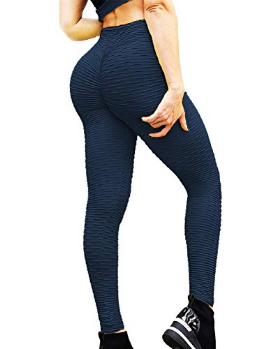 SEASUM träningstights med hög midja, dam, slim fit, rumplyft, workout, yogabyxor, plus size, mönster: vaxkaka