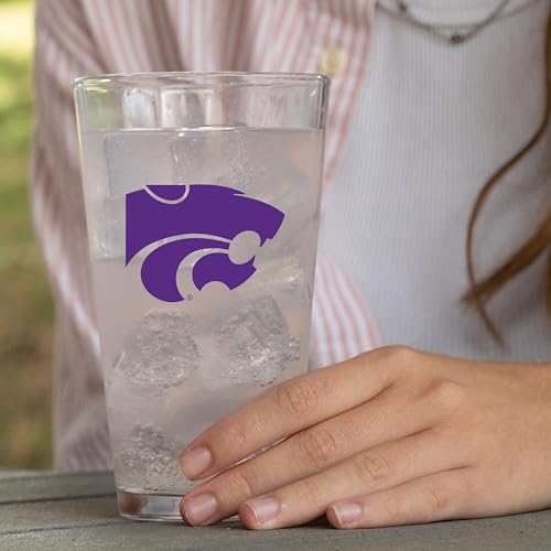 Image of Logo Brands NCAA 16 oz Pint Glass - Durable Glass With Bold Team Color- Chip-Resistant Rim Drinkware For Fans, Tailgates, Home Bars & Everyday Use