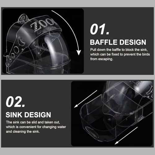 Baño de plástico exterior para eliminar parásitos en aves 7