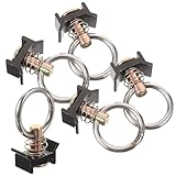 Gogogmee 5 Piezas de Anillo de Montaje en L de Acero Resistente, Accesorio Simple para Rieles de Vía Aérea, Junta Tórica de Alta Resistencia, Amarres de Carga para Vehículos Todoterreno