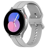 FTRONGRT 20mm Bracelet pour montre Haylou RS4 Plus LS11, Silicone Bracelet, Sangle de Remplacement pour Haylou RS4 Plus LS11. -Gris Clair FTRONGRT 20mm Bracelet pour montre Haylou RS4 Plus LS11, Silicone Bracelet, Sangle de Remplacement pour Haylou RS4 Plus LS11. -Gris Clair