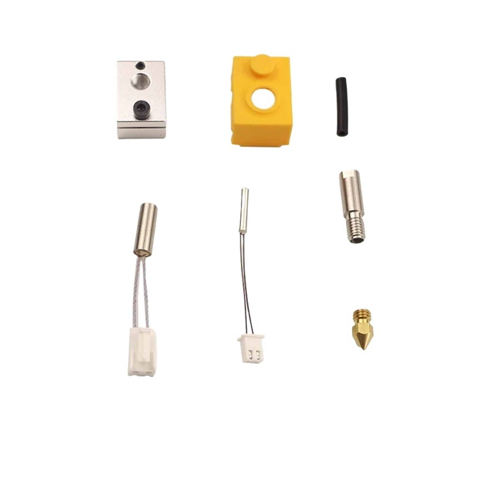 Estrusore hotend, compatibile con Artillery, Hornet, MK8 | Linea riscaldante, termistore, tubo PTFE 21mm, blocco riscaldante CNC, ugello in ottone 0.4mm(Hornet Hotend)