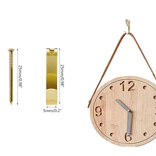 Image of 120 Pcs Metal Picture Hangers with Nails Heavy Duty Picture Hanging Hooks Hardware Picture Hanging Kits On Wood /Drywalls