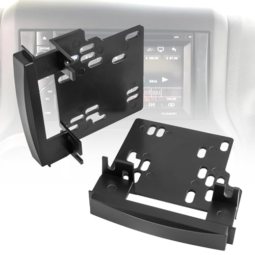 NuIth Double DIN Radio Dash Kit for 2007-2016 Chrysler Town&Country Sebring/Dodge Ram Challenger Grand Caravan/Jeep Compass Wrangler, 2 Din Car Stereo Installation Kit Radio Bracket