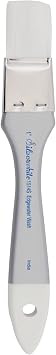 Silver Brush Limited 1514S1 Silverwhite Wash Brush, Gouache, Oil, and Watercolor Brush, Size 1 Inch, Short Handle