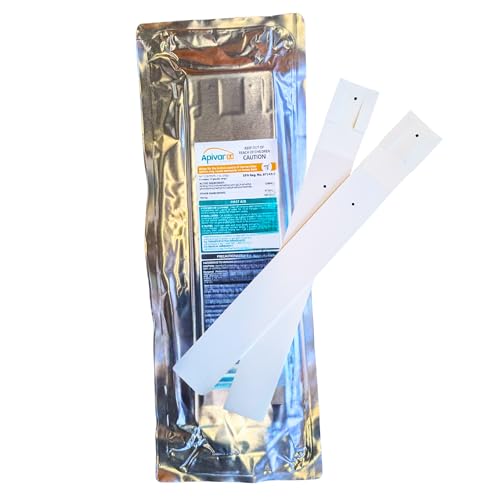 Apivar 2.0 New Formula - Less Amitraz - Faster Varroa Mite Drop - Mite Treatment for Honey Bees Strips Fit Langstroth Dadant & More No Withholding Period - (12 Packs)