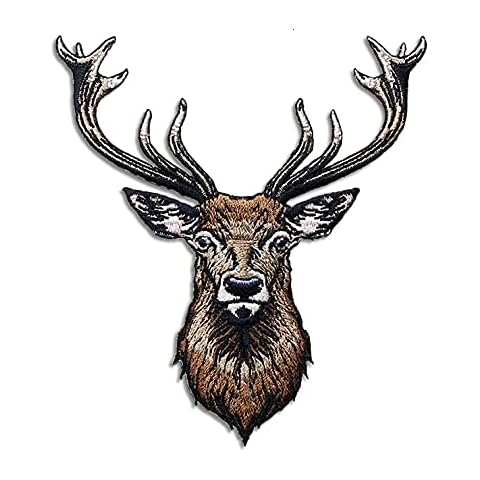 Sourcemall Iron on/ Sew on Deer Patch, Embroidered Patch for DIY Clothing, Jackets, Jeans, Backpacks, Hats, Arts Craft Sew Making (Deer) Cover