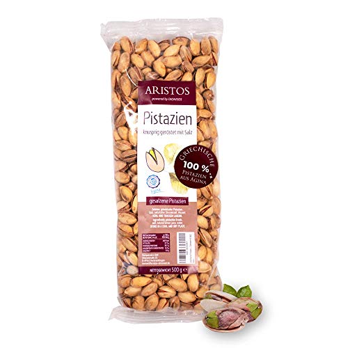 Griechische Pistazien mit Meer Salz knusprig geröstet und gesalzen aus Aegina Griechenland | 500 g | ARISTOS | (Geröstet mit Salz) Cover