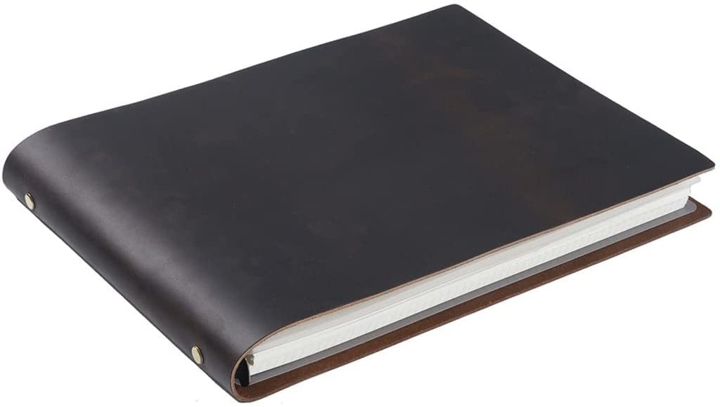 Skórzany notes spiralny A4 ze skóry bydlęcej, szkicownik, notatnik, retro planer z luźnymi kartkami, zabytkowe przybory biurowe i szkolne