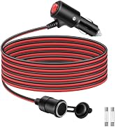 Adaptateur Allume-Cigare Mâle 12V/24V – Câble 30 Cm 16 AWG – Fusible 15A/10A – Lot De 2 – Thlevel