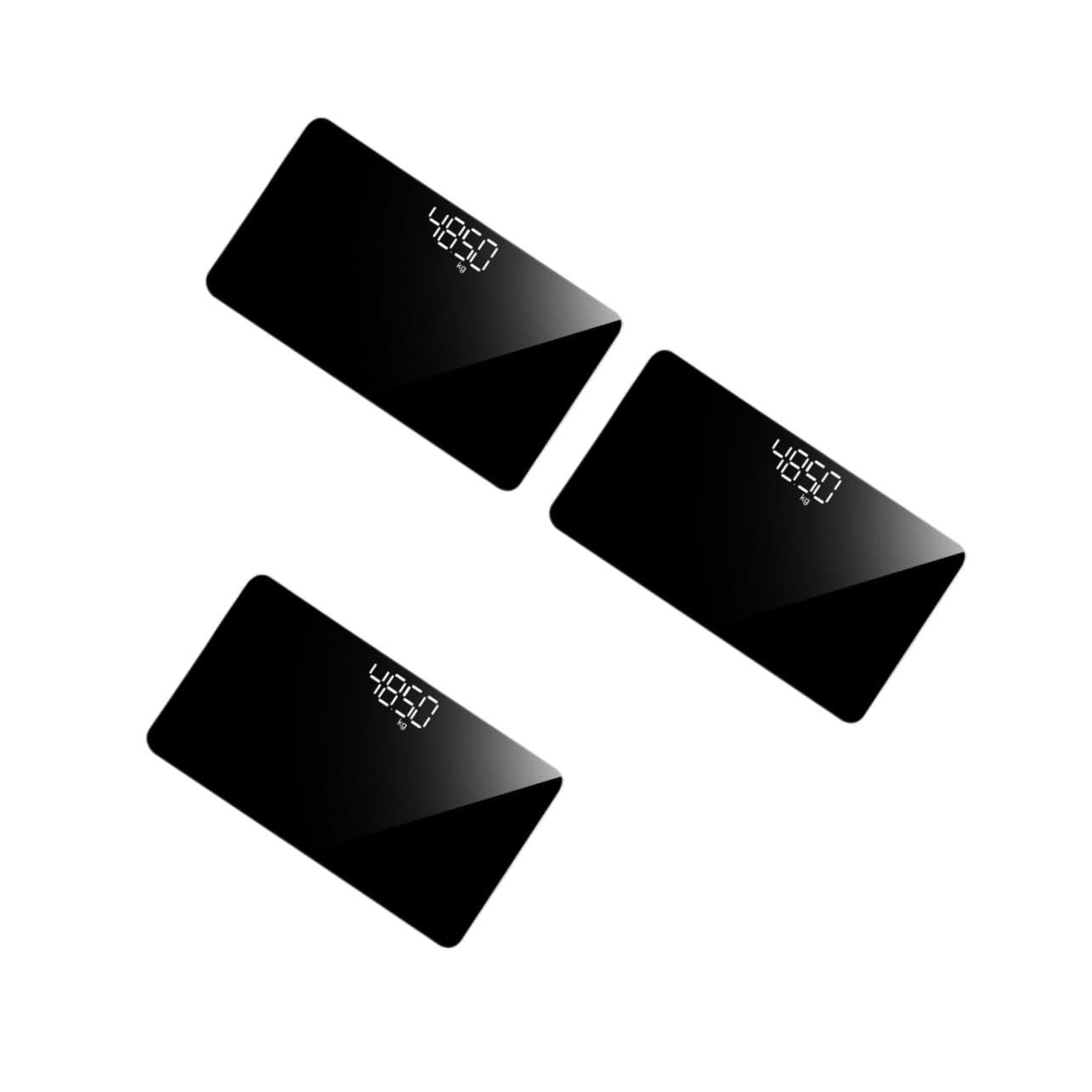3 Pezzi Portatile Ricaricabilper Viaggi Strumento Misurazione Del Peso Compatto con Display Facile Leggere per Monitorare Progressi Fitness per Spazi Ridotti