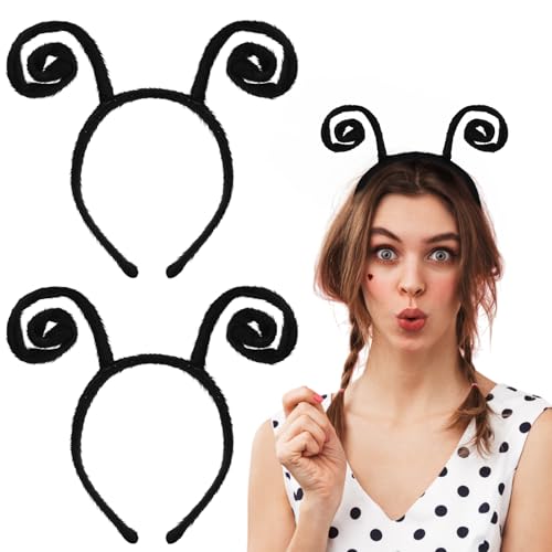 Coopay 2 Pcs Antenna Butterfly Headband Bug Ladybug Headband Snail Hairband Butterfly Ant Bee Hair Accessories for Halloween Party Costume Cosplay Dress Up Pretend Play Accessory