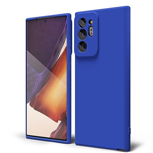 oakxco for Samsung Galaxy Note 20 Ultra Phone Case Liquid Silicone,Cute Thin Slim Soft Rubber TPU Plain Smooth Gel Cover for Women Girl, Matte Solid Protective & Shockproof, Royal Blue by oakxco - Used condition - US$7.66