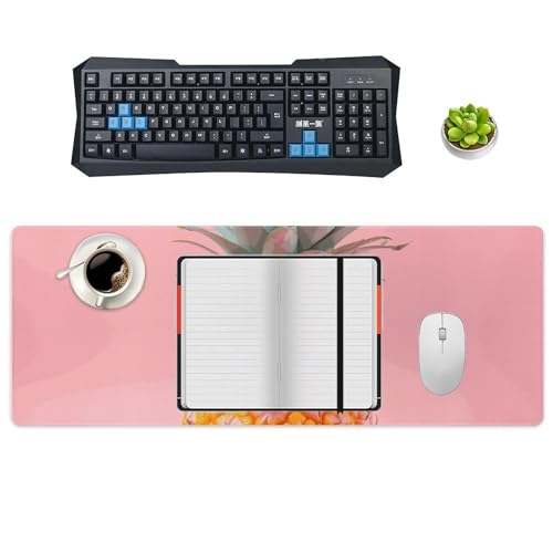 Tapis de souris de jeu LED ananas grand format imperméable pour bureau