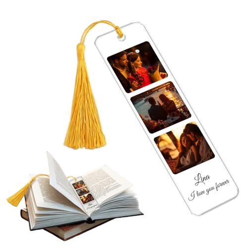 Personalisiertes Lesezeichen Individuelles Design mit Foto & Text Lesezeichen für Erwachsene personalisiertes Geschenk für Leser Lehrer Studenten Klassenkameraden & Buchliebhaber