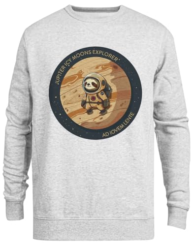 Pull ESA Juice Mission Sloth sweat gris col ras du cou imprimé spatial exclusif