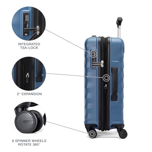 Image of Travelpro Maxlite Air V2 Hardside Expandable Carry on Luggage, 8 Spinner Wheels, Lightweight Hard Shell Suitcase, TSA lock, Ensign Blue, Carry On 20-Inch
