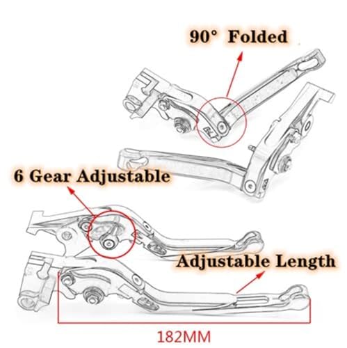 Levier d'embrayage de frein réglable CNC pour éviter la casse sur Scrambler