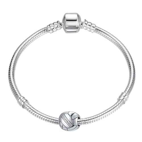 Volleyball Charm 925 Sterling Silver Sport Beach Ball Beads for DIY Charms Bracelet3