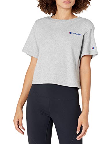 Champion Women's Printed Beach Classics Moderate Tie Side Bikini Bottom, Oxford Gray-586160, X Small