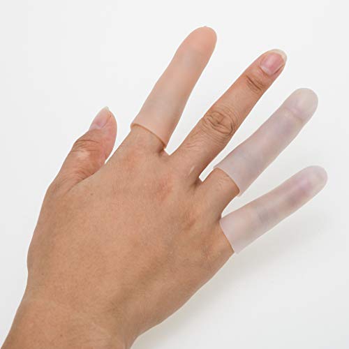 menolana 2 Pares De Silicone Dedos Tampa Tampa Tubos Polegar Protetor Tala Antiderrapagem - Pele