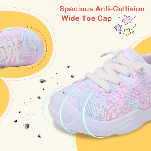 Image of LeIsfIt Toddler Shoes Boys Girls Wide Toe Box Breathable Slip-On Sneakers Kids Lightweight Barefoot Feel Shoes for Everyday Play