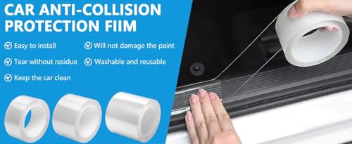 Image of (5Meter X 5cm High Gloss Anti Scratch Transprent Tape - Waterproof Self-Adhesive PPF /Film Paint Protection for Car Bumper, Door, Handle & Mirror - Scratch Cover Sticker Protection & Decoration