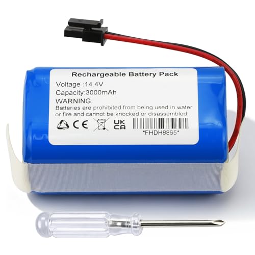 Image of 3000mAh Battery for Coredy R750-2200pa G800 G850, Kyvol Cybovac E20 E30 E31 | RoboVac LR30 L35 LR20 Hybrid+, CECOTEC Conga 5290 Ultra Home, Laresar Grande 2 Sweeping Vacuum Cleaner with Tools