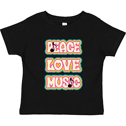 inktastic Peace Love Music Quote Toddler T-Shirt