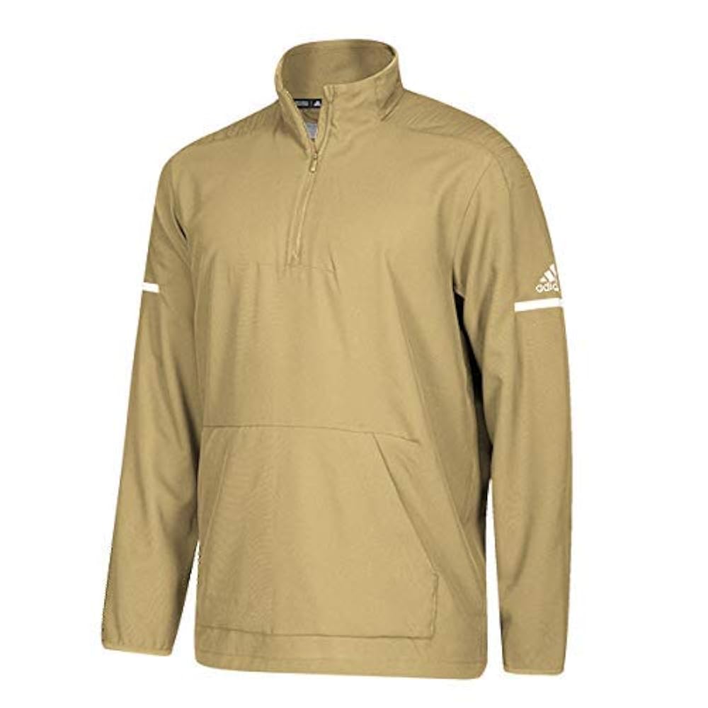 adidas Men's Climawarm Team Issue 1/4 Zip, Sand/White X