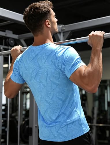 Image of APTRO Men's Workout Shirts Quick Dry Athletic Gym T-Shirts - Moisture Wicking Short Sleeve Performance Running Tees for Men