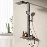 PUKANIUM Thermostat-Duschsystem - 32x22cm Regendusche mit...